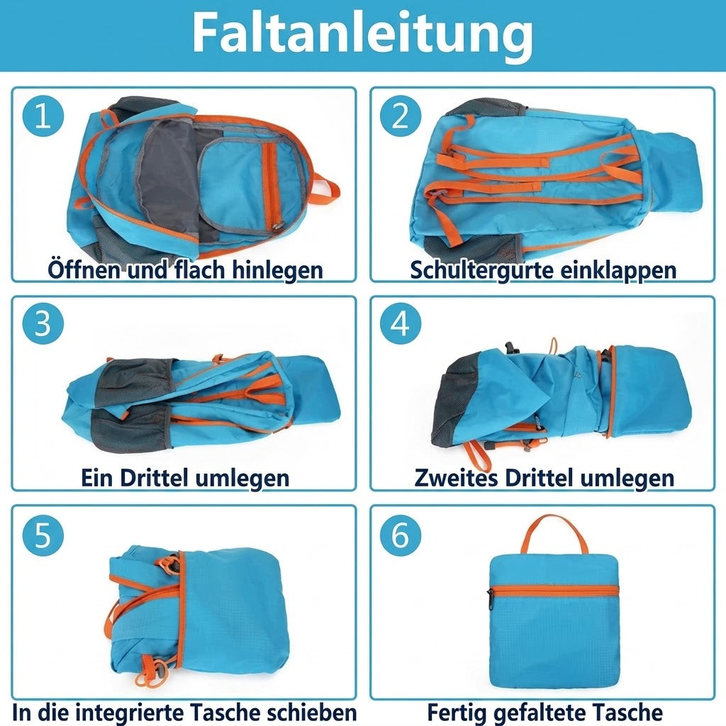 50 % RABATT -  Vom Wandern bis zum Strandurlaub: Dieser reißfeste und wasserdichte Rucksack mit Diebstahlschutztasche und 7 Fächern ist faltbar und leicht zu transportieren – Ihr idealer Begleiter für Jeden Tagesausflug!