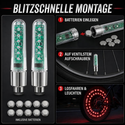 Wasserdichte Fahrrad-Ventilleuchten