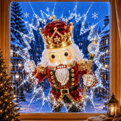 3D-Weihnachtsaufkleber mit Bruchglaseffekt