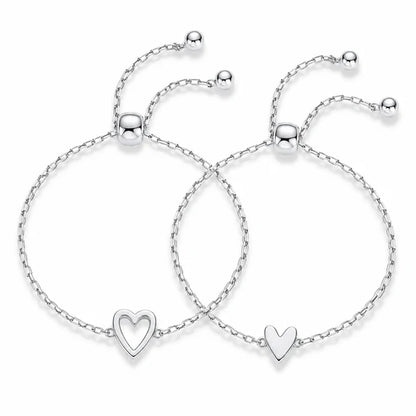 Herz-Armband-Set – 14K vergoldetes Herzarmband