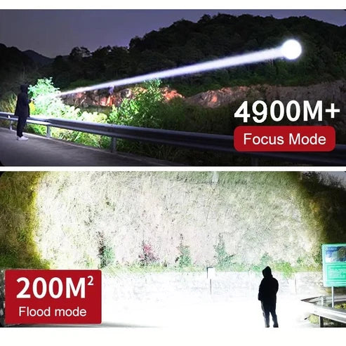 Leistungsstarke Taschenlampe mit Zoomfunktion