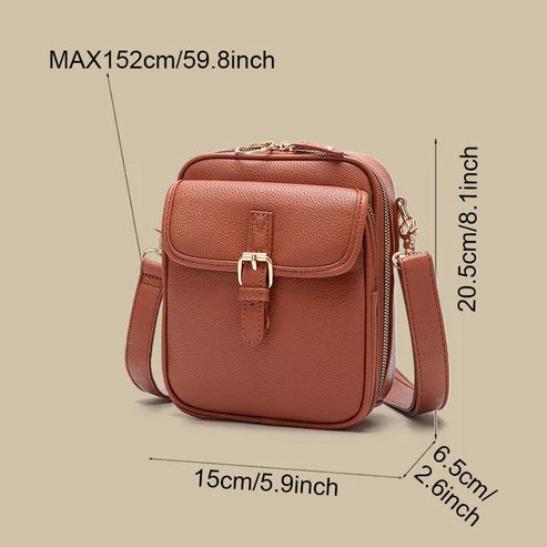 Damen-Kleine-Kasten-Umhängetasche – Elegante Kasten-Schultertasche