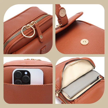 Damen-Kleine-Kasten-Umhängetasche – Elegante Kasten-Schultertasche