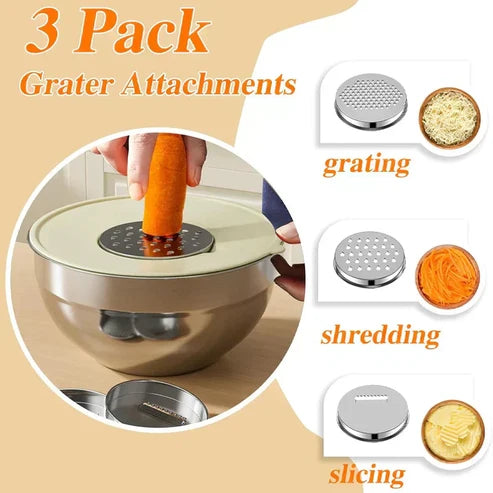Edelstahl-Schüssel-Set – Vielseitiges Küchen-Set zum Kochen, Backen & Aufbewahren