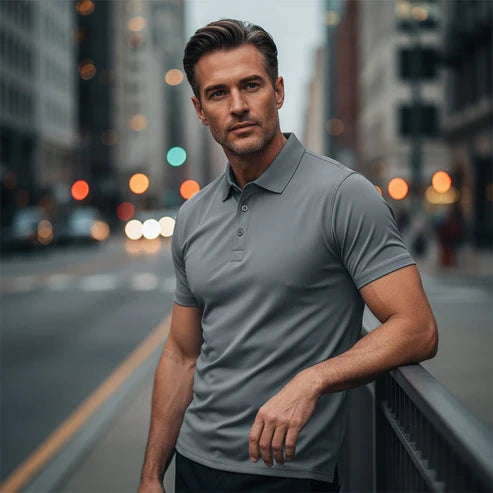Herren Kurzarm-Poloshirt – Sportlicher Slim-Fit