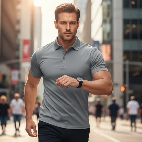 Herren Kurzarm-Poloshirt – Sportlicher Slim-Fit