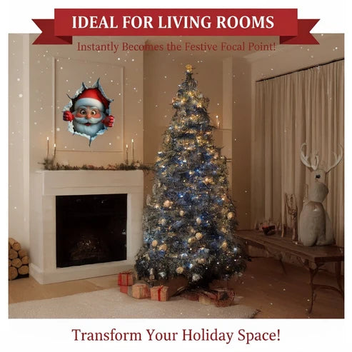 3D-Weihnachts-Wandsticker – 1 Set (2 Stück)  Weihnachtliche Stimmung in nur einer Minute
