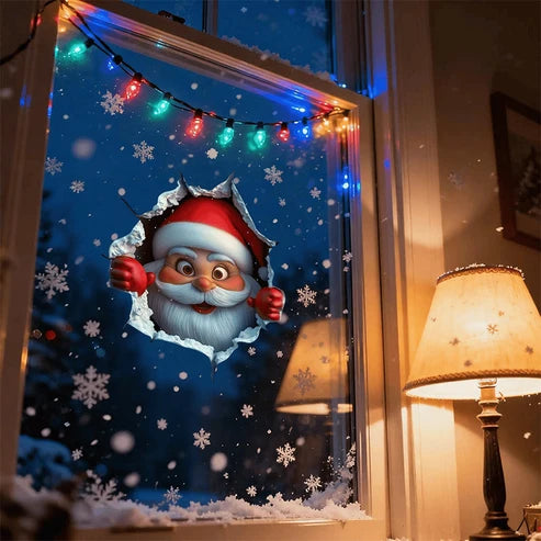 3D-Weihnachts-Wandsticker – 1 Set (2 Stück)  Weihnachtliche Stimmung in nur einer Minute