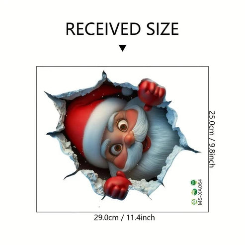 3D-Weihnachts-Wandsticker – 1 Set (2 Stück)  Weihnachtliche Stimmung in nur einer Minute