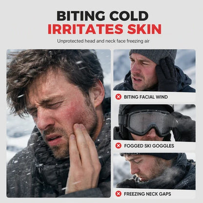Warm gefütterte Sturmhaube und winddichte Mütze zum Radfahren und Skifahren