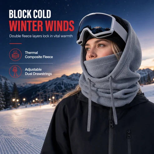 Warm gefütterte Sturmhaube und winddichte Mütze zum Radfahren und Skifahren