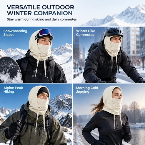 Warm gefütterte Sturmhaube und winddichte Mütze zum Radfahren und Skifahren