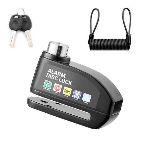 110 dB Alarm-Bremsscheibenschloss – Bremsscheibenschloss für Fahrräder, Mopeds und Motorräder