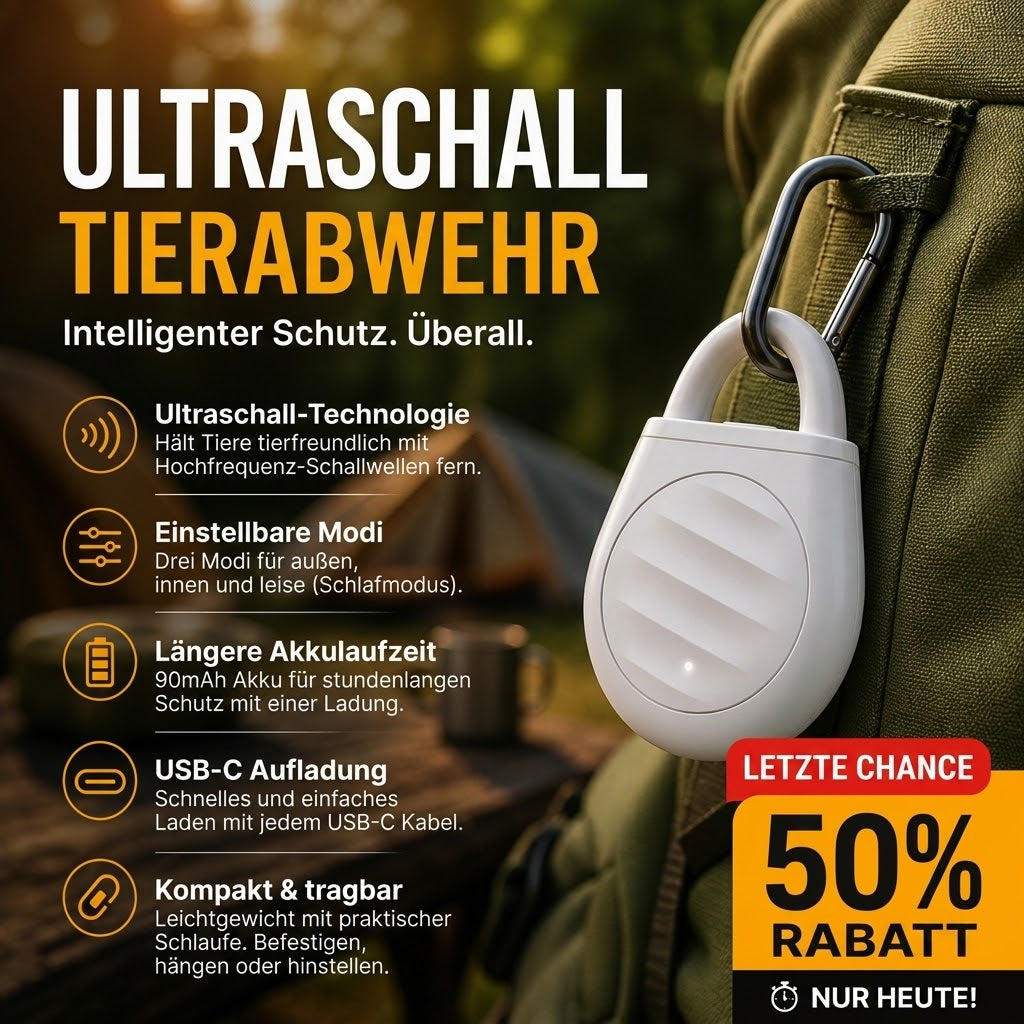 🐦 Schluss mit Vögeln, Schädlingen und Grashüpfern! Tragbarer Ultraschall-Vogelschreck im praktischen Schlüsselanhänger-Design.