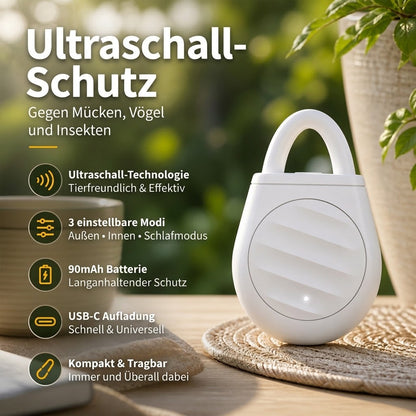 🐦 Schluss mit Vögeln, Schädlingen und Grashüpfern! Tragbarer Ultraschall-Vogelschreck im praktischen Schlüsselanhänger-Design.